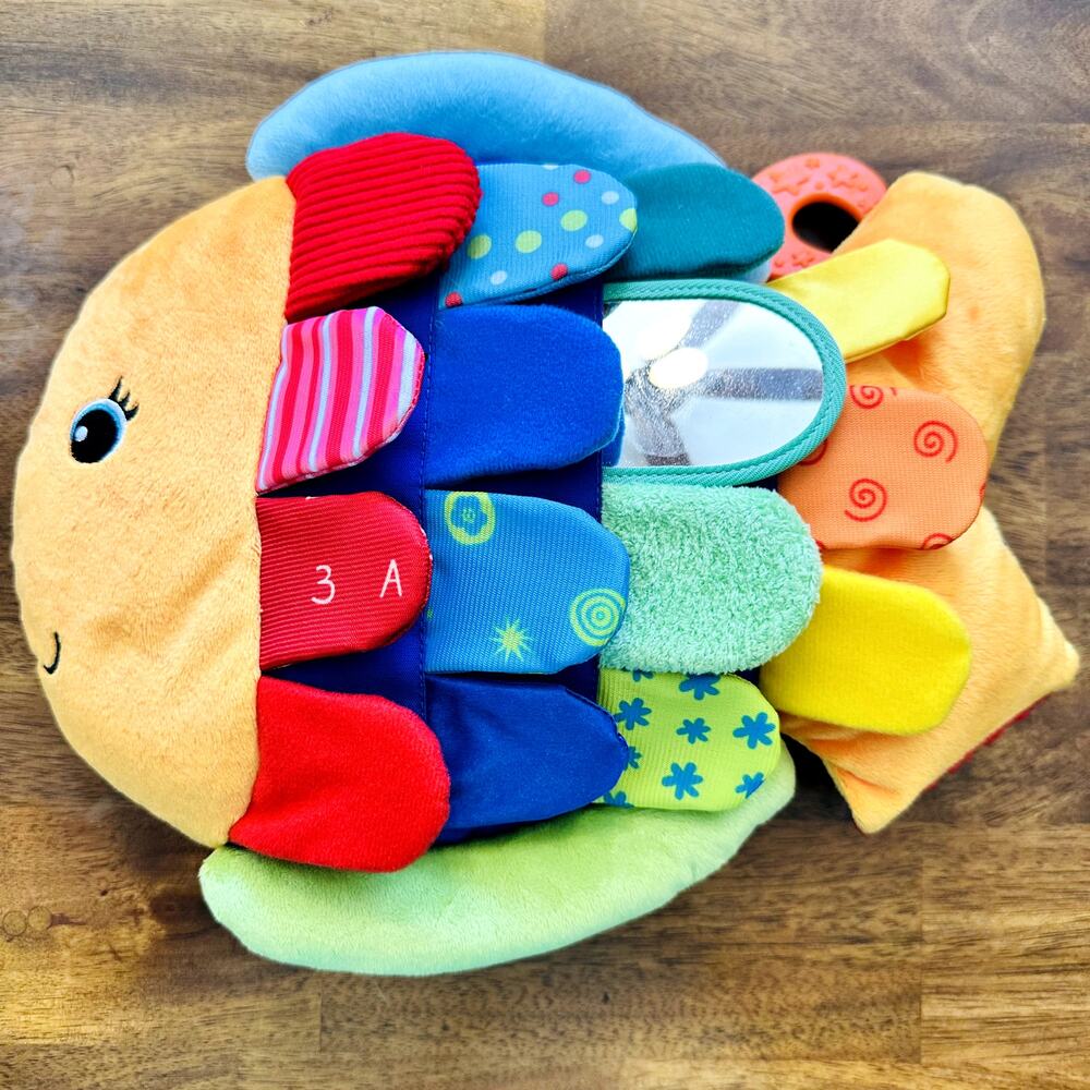 Melissa & Doug Flip Fish Soft Baby Toy Multi-Textured Sensory Tummy Time Infants
